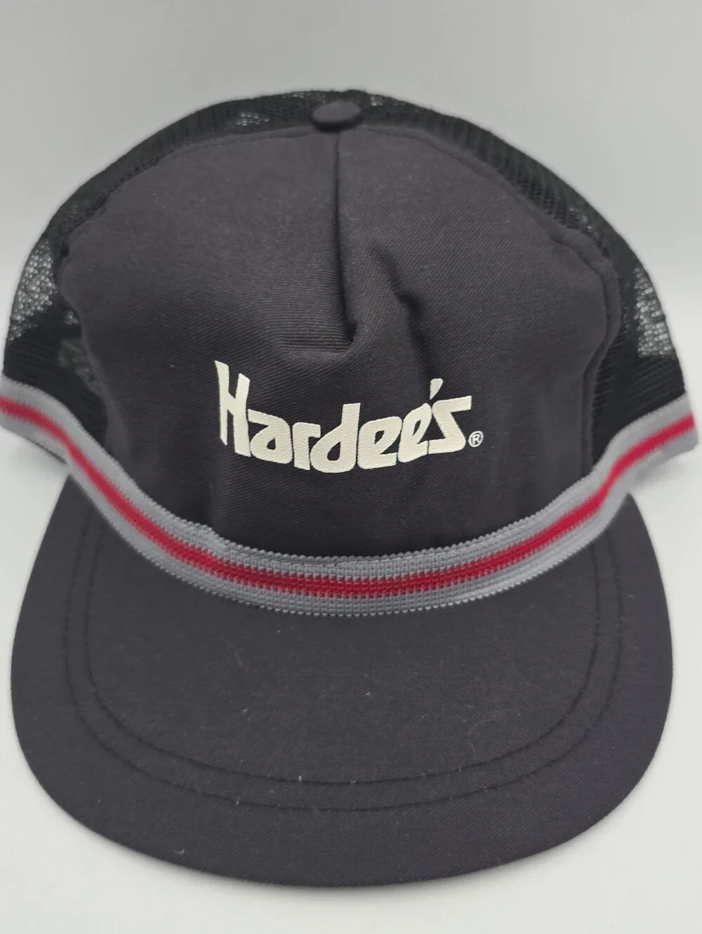 Vintage Unbranded Hardee's Trucker Adjustable Snapback Hat (Deteriorating Foam)